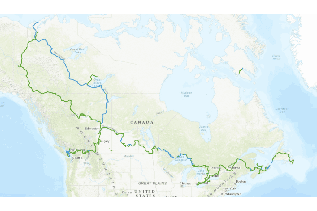 The trans canada trail map