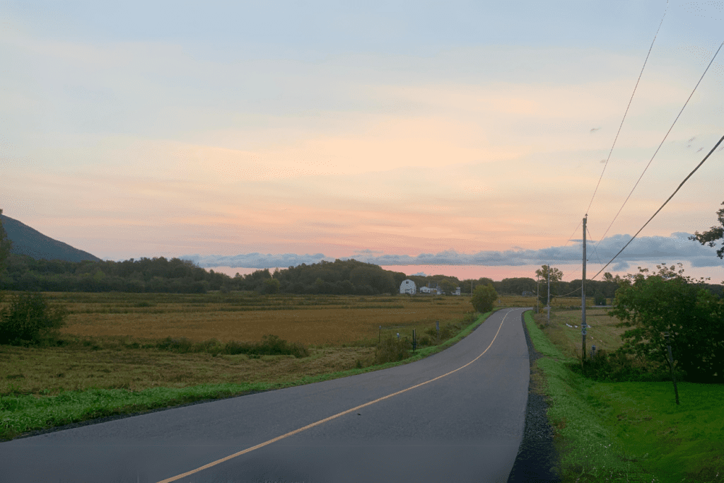 point of view on the road of the the trans canada trail