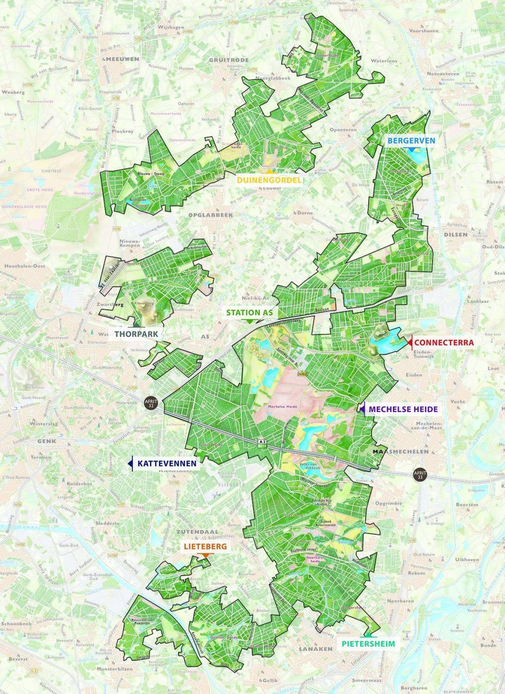 Hoge Kempen National Park Overview map